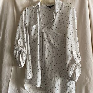 White blouse with little black arrows